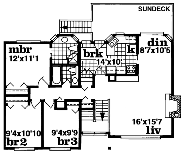 Main Floor Plan for House Plan #515600