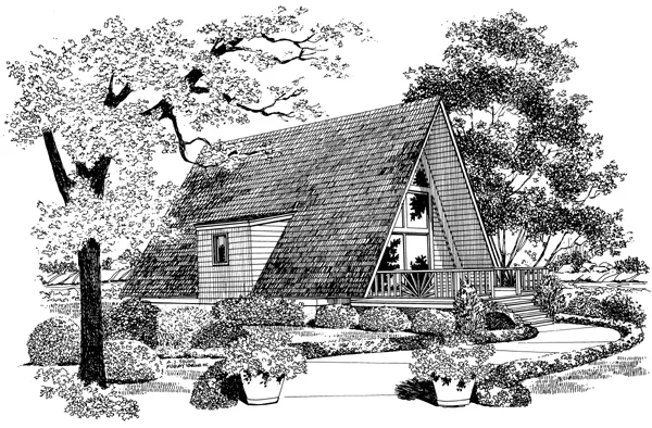 Full Rendering for House Plan #521941