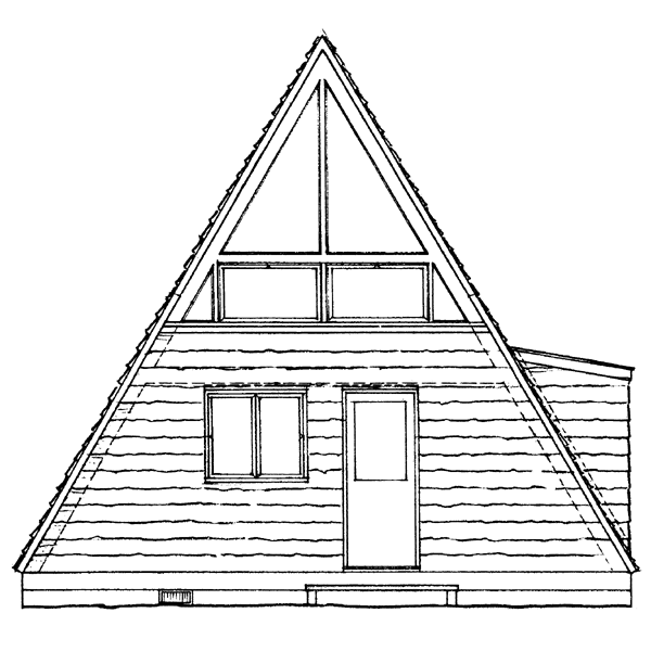 Rear Elevation for House Plan #521941