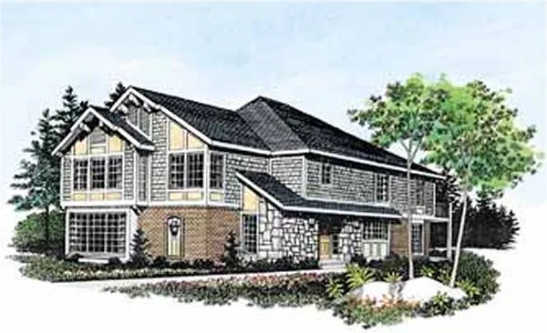Full Rendering for House Plan #523942