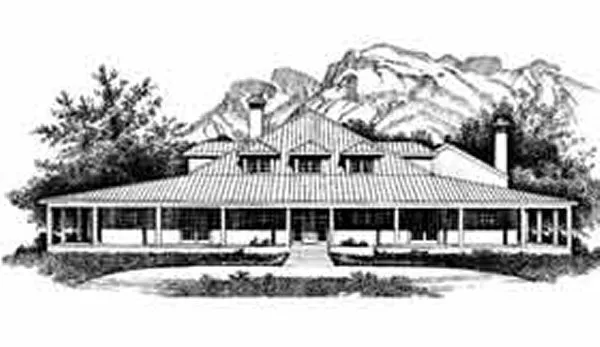 Full Rendering for House Plan #521743