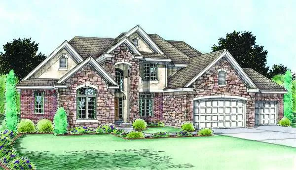 Full Rendering for House Plan #152034