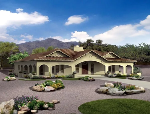 Full Rendering for House Plan #523360
