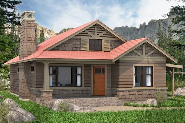 Full Rendering for House Plan #591211