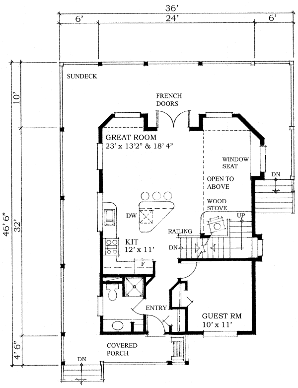 Main Floor Plan for House Plan #260732
