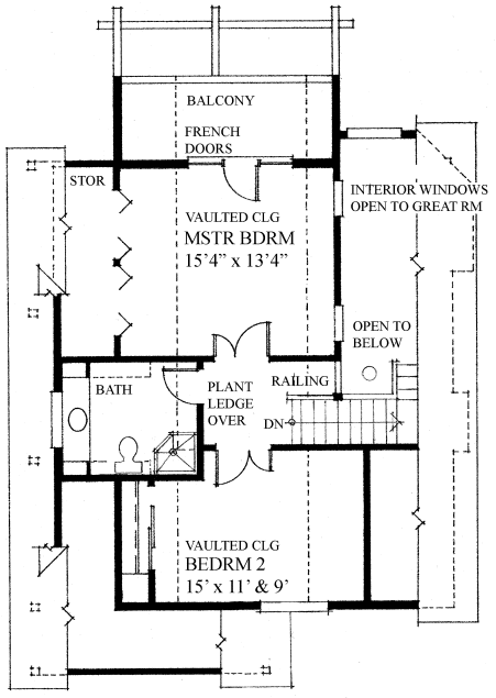 Second Floor Plan for House Plan #260732