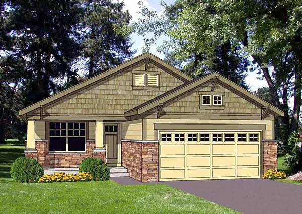 Full Rendering for House Plan #366602