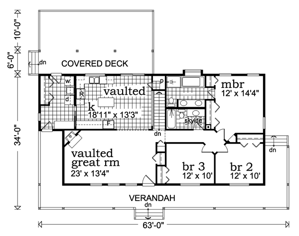 Main Floor Plan for House Plan #510472