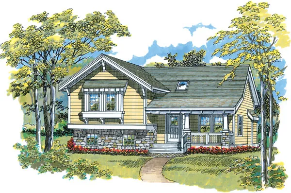 Full Rendering for House Plan #510013