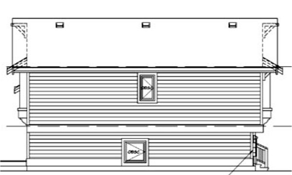 Left Elevation for House Plan #510013