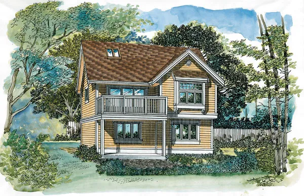 Full Rendering for House Plan #510030