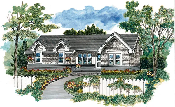 Full Rendering for House Plan #510230