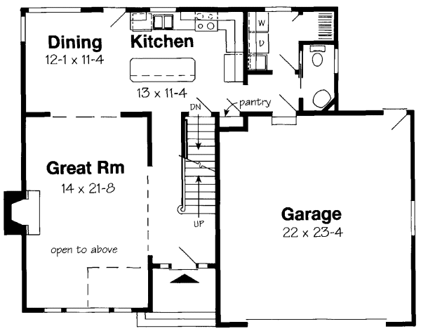 Main Floor Plan for House Plan #181642