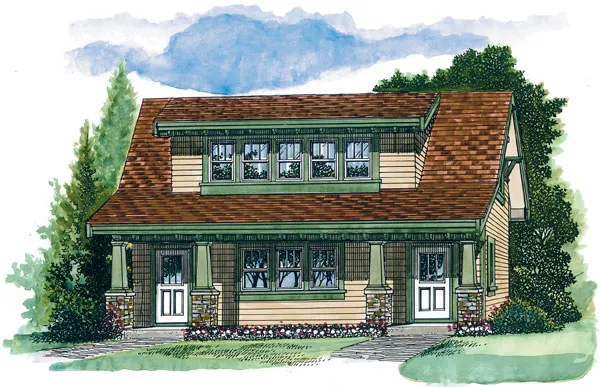 Full Rendering for House Plan #510430