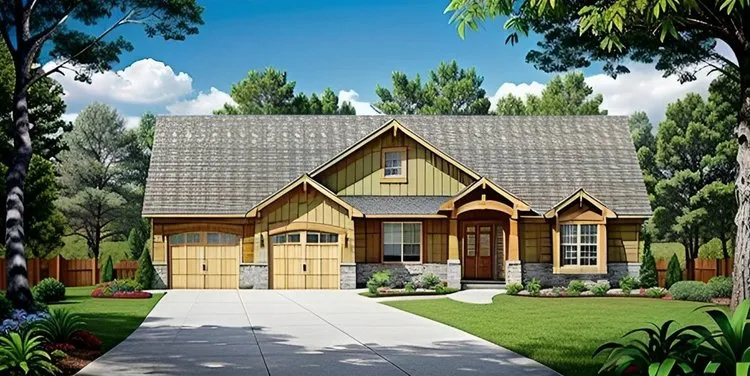 Full Rendering for House Plan #355851