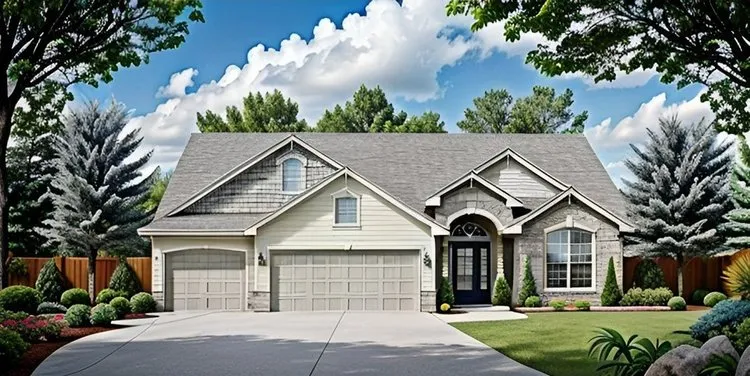 Full Rendering for House Plan #350461