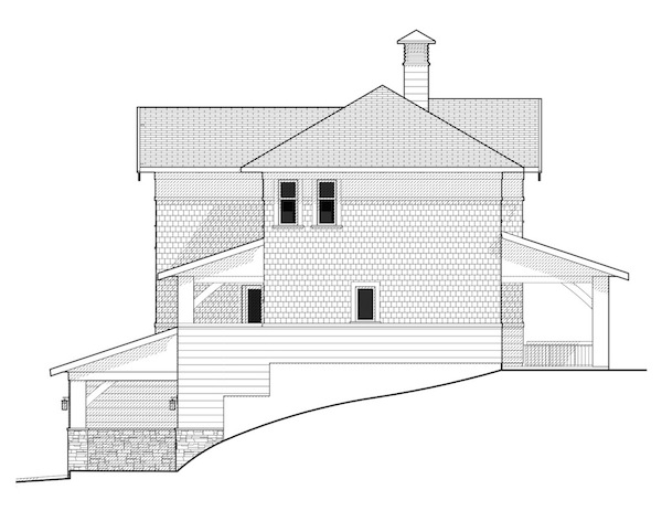 Right Elevation for House Plan #594291
