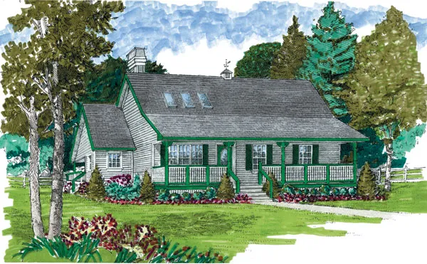 Full Rendering for House Plan #510272