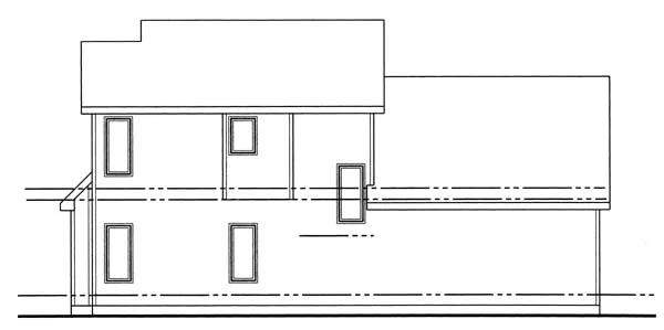 Rear Elevation for House Plan #708831