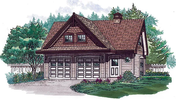 Full Rendering for House Plan #510036