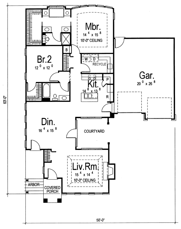 Main Floor Plan for House Plan #706851