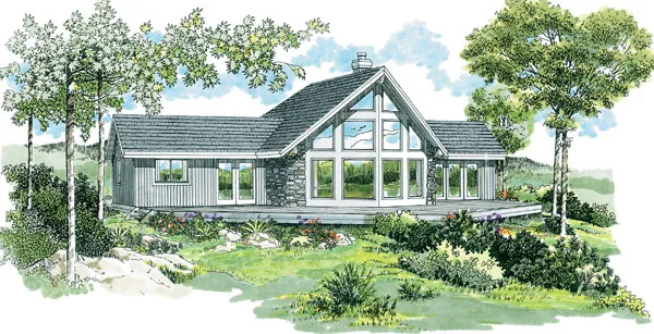 Full Rendering for House Plan #510432