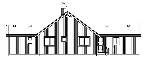 Rear Elevation for House Plan #510432