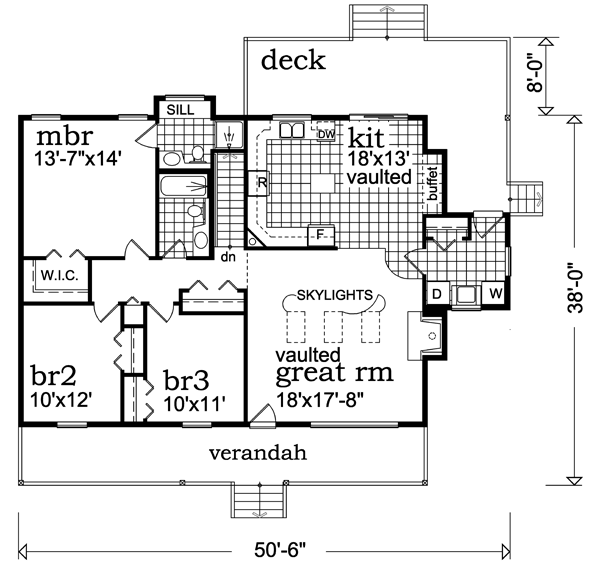Main Floor Plan for House Plan #510372