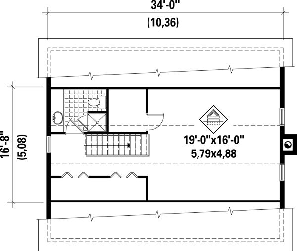Attic Plan for House Plan #174322