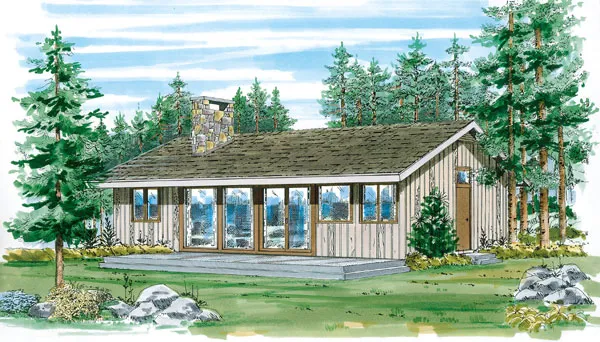 Full Rendering for House Plan #510110