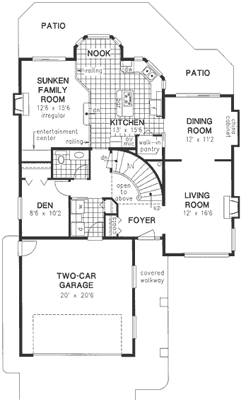 Main Floor Plan for House Plan #137619
