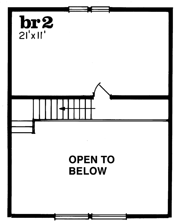 Second Floor Plan for House Plan #510210