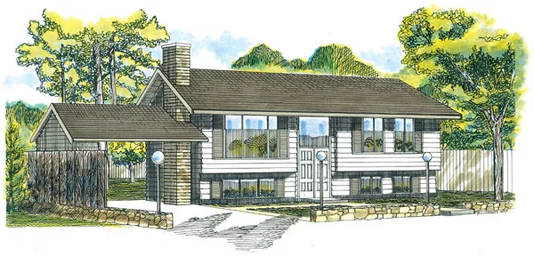 Full Rendering for House Plan #510710