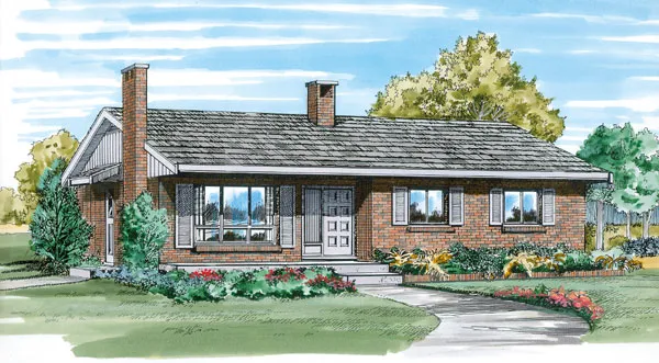 Full Rendering for House Plan #510830