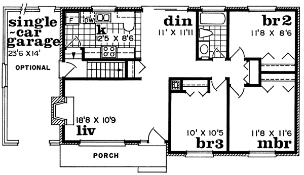 Main Floor Plan for House Plan #510830