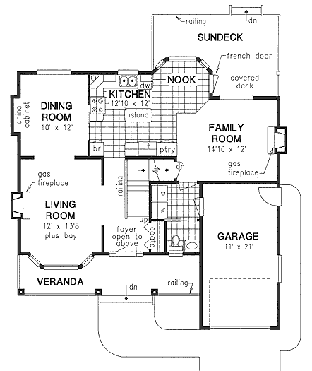 Main Floor Plan for House Plan #139159