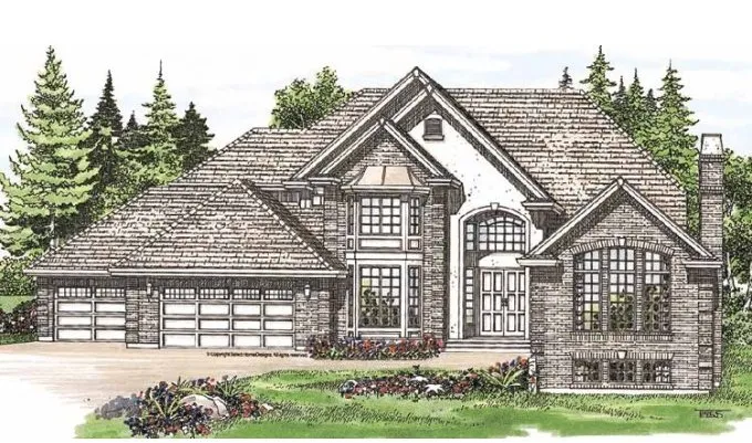 Full Rendering for House Plan #510252