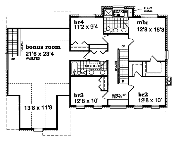 Second Floor Plan for House Plan #510842