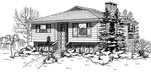 Full Rendering for House Plan #510434