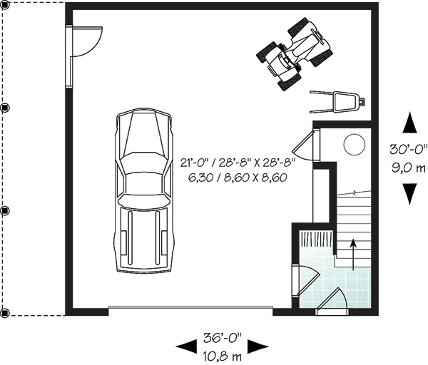 Main Floor Plan for House Plan #145393