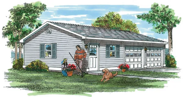 Full Rendering for House Plan #519000