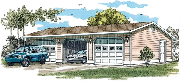 Full Rendering for House Plan #510101