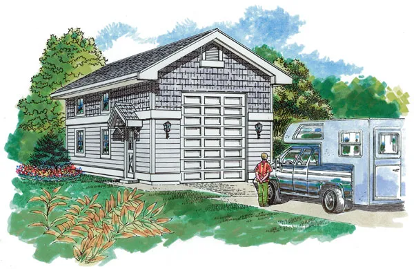 Full Rendering for House Plan #510610