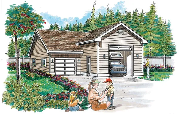 Full Rendering for House Plan #517100