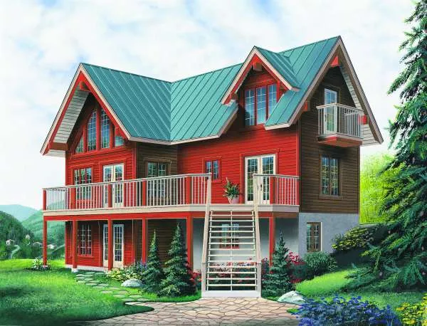 Full Rendering for House Plan #141193