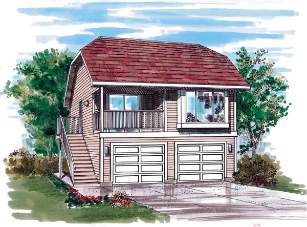 Full Rendering for House Plan #510420