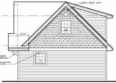 Right Elevation for House Plan #510820