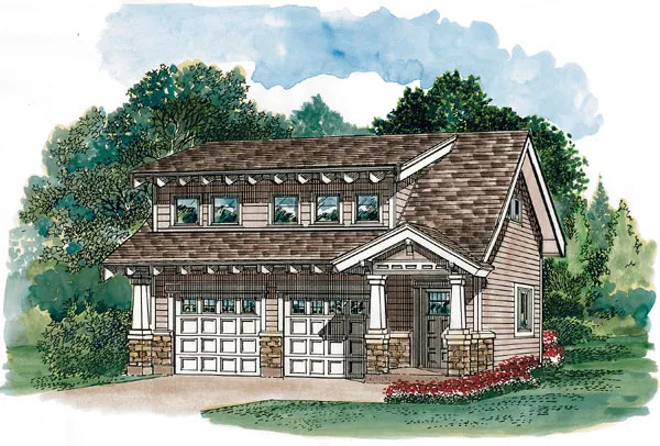 Full Rendering for House Plan #510920
