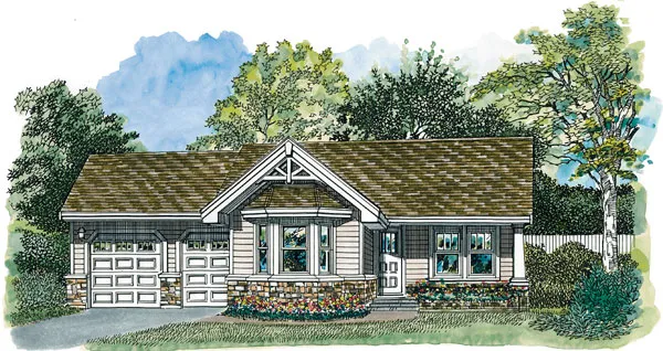 Full Rendering for House Plan #510330