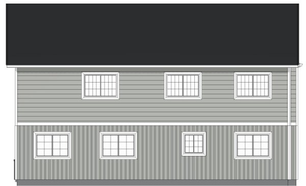 Rear Elevation for House Plan #222116